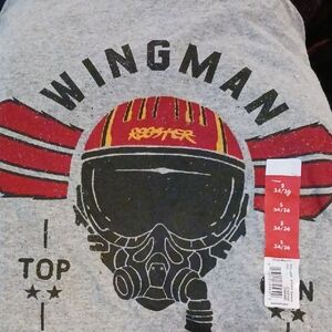 TOP GUN Gray Wingman Graphic T-Shirt
